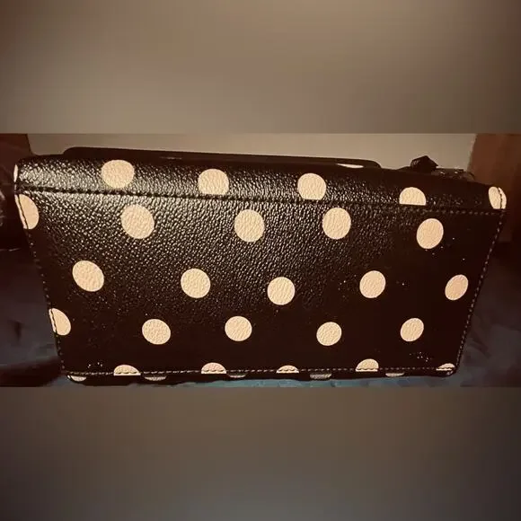 Kate Spade Totebag - Polkadot - Pink Black - Y2k Shoulder Purse - Clutch Purse